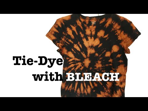 Видео: Как красить ткань в технике тай-дай с помощью ОТБЕЛИВАТЕЛЯ