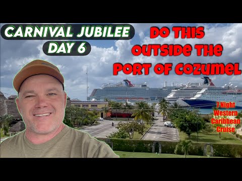 Видео: Посещение Косумеля, Мексика. Сделайте это за пределами порта Косумель. Юбилейный день карнавала, ...