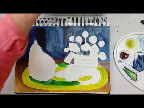 Видео: Осінній натюрморт гуаш #урокималювання 