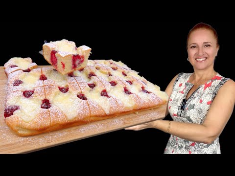 Видео: 🍒 Кремовый ПИРОГ с МАЛИНОЙ нежный и воздушный Люда Изи Кук выпечка к чаю как испечь малиновый пирог