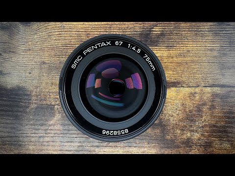 Видео: РАСПРОДАЖА СНАРЯЖЕНИЯ! Объектив Pentax 67 SMC 75mm f4 5, почти новый, последняя версия с крышками