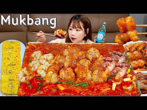 Видео: Sub)Real Mukbang- Жареный рубец,осьминог,креветки🔥 (NakGopSae)Острая лапша🍜 Жареный рис🍳КОРЕЙСКАЯЕДА