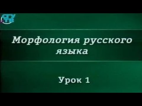 Видео: Урок 1. Морфология: основные понятия. Структурно-семантические типы слов