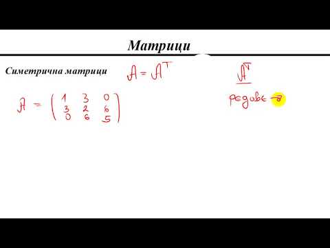 Видео: Симетрична матрица