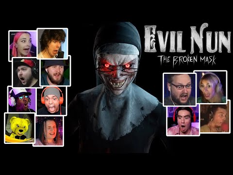Видео: Реакция Летсплейщиков на Нападение Злобной Монашки в Evil Nun The Broken Mask