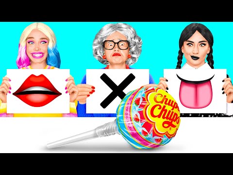 Видео: Откуси Лизни или Ничего Челлендж | Эпичная Битва с Едой от BaRaDa Challenge