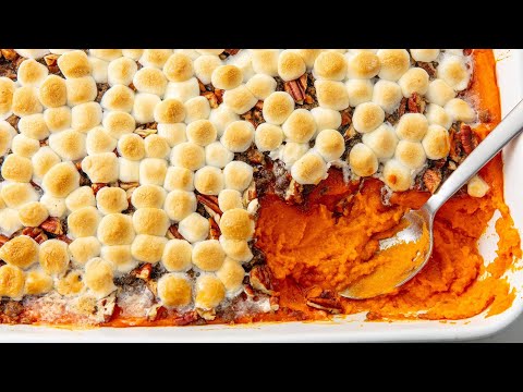 Видео: Как приготовить запеканку из батата с зефиром и орехами пекан | Delish