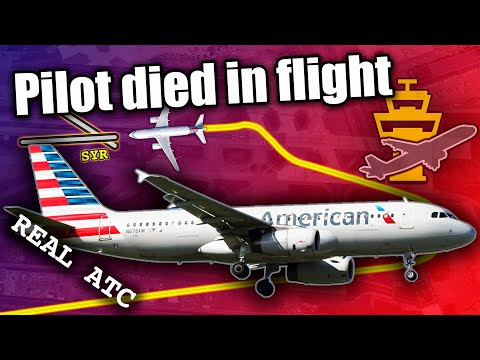 Видео: Пилот American Airlines погиб в полёте. REAL ATC