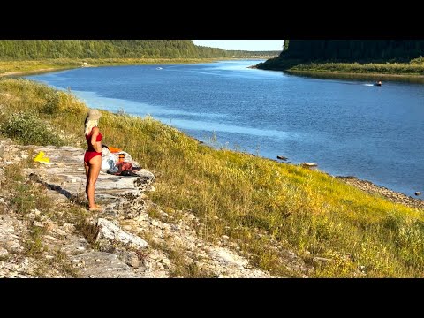 Видео: Река Пинега. Изучаем берега тёплым сентябрьским деньком.