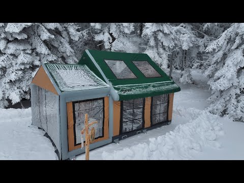 Видео: СНЕЖНЫЙ ЛАГЕРЬ С ТРАКТОРОМ ПРИ -15 ГРАДУСОВ