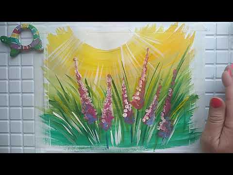 Видео: Летние цветы. Рисуем лето.