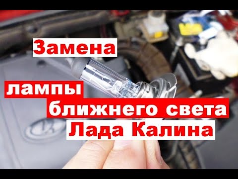 Видео: Как поменять лампочку ближнего света на Калине?