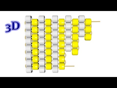 Видео: Мозаичное плетение. Расширение рядов по краям. 3D урок