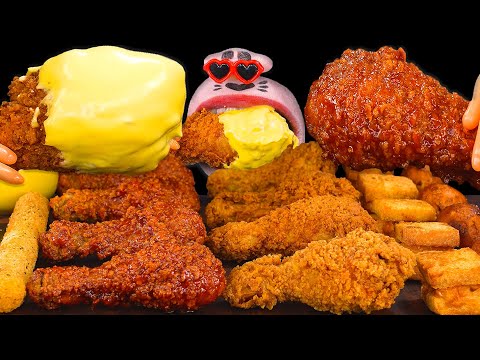 Видео: SUB│Жареная и Маринованная Курица, Длинные Сырные Палочки и Сырные Шарики ASMR Мукбанг Шоу Еды