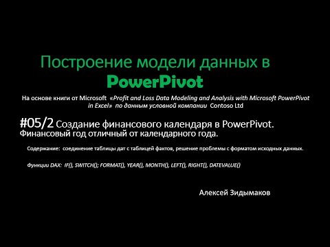 Видео: 05.2 Финансовый календарь в PowerPivot: связывание, тестирование, решение проблемы с форматом данных