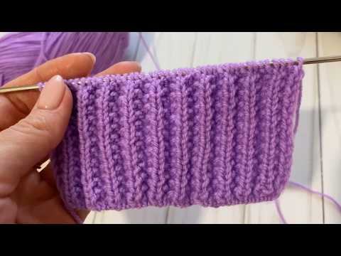 Видео: ГРАНЕНАЯ РЕЗИНКА спицами