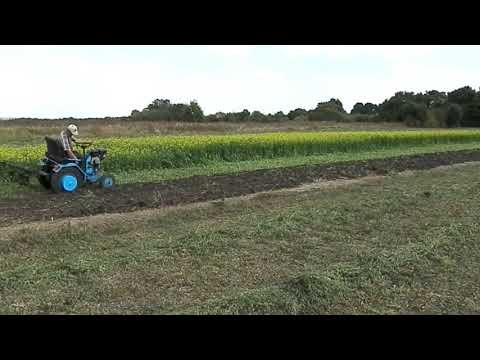 Видео: пашем сидераты минитрактором "Малыш"