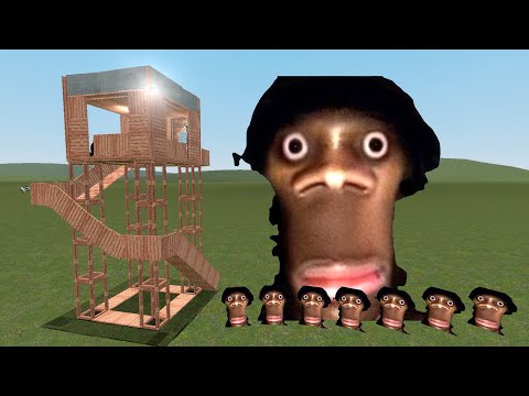 Видео: Семья Аухх против башен в Garry's Mod