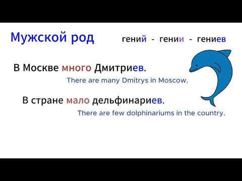 Видео: РКИ. Родительный падеж существительных во множественном числе / Genitive Plural of Russian Nouns