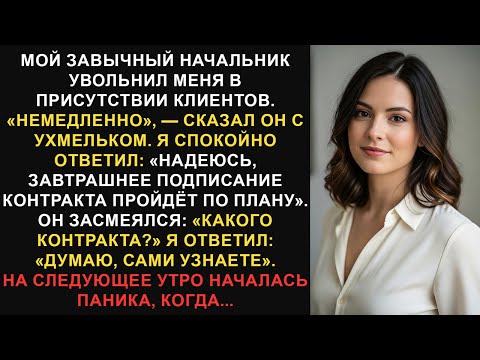 Видео: Мой высокомерный начальник уволил меня в присутствии клиентов. Я пожелал ему удачи с завтрашним...