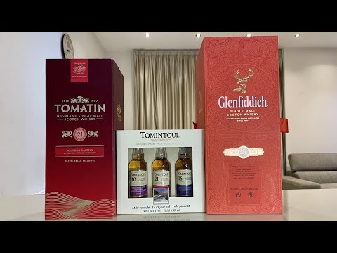 Видео: Какой премиум виски выбрать: Glenfiddich 21 - Tomatin 21 - Tomintoul 21?