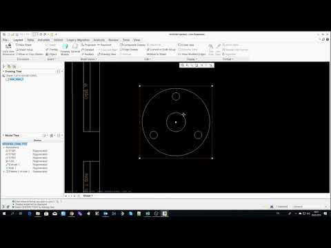 Видео: Проектирование в CREO - создание чертежа. Часть 1.