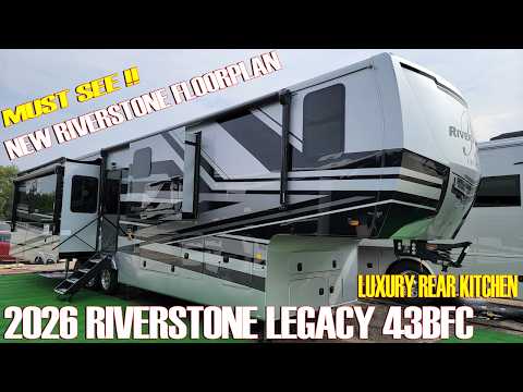 Видео: Новый Riverstone Legacy 43BFC 2026 года с задней кухней и роскошным пятым колесом от Forestriver ...