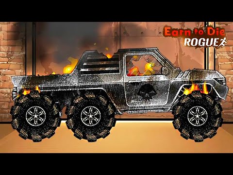 Видео: Большой ЧЕРВЬ уничтожил Тачку ХИЩНИК в Earn to Die Rogue! Новая игра про Зомби Апокалипсис