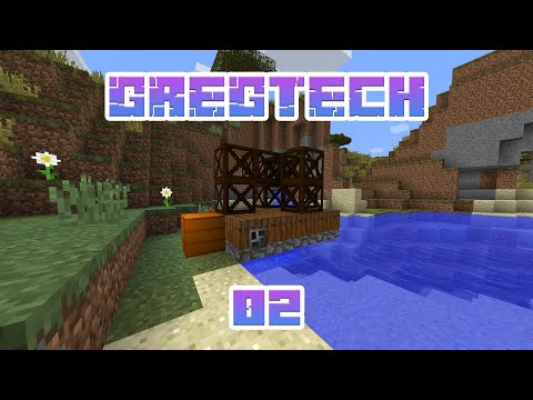 Видео: Прохождение сборки GregTech Community Pack | Ep 2 [Примитивная водяная помпа и гора ресурсов]