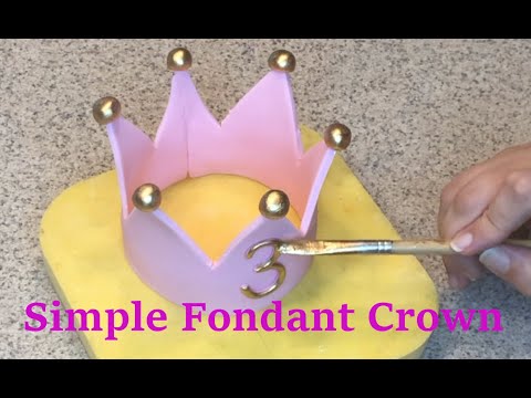 Видео: Простая корона из помадки