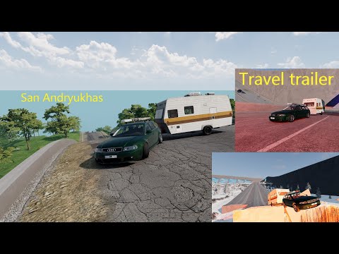 Видео: BeamNG.drive /Спуски з будинком на колесах\ Travel trailer