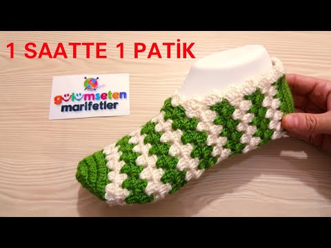 Видео: Вязание крючком: очень легкие женские носки для носков