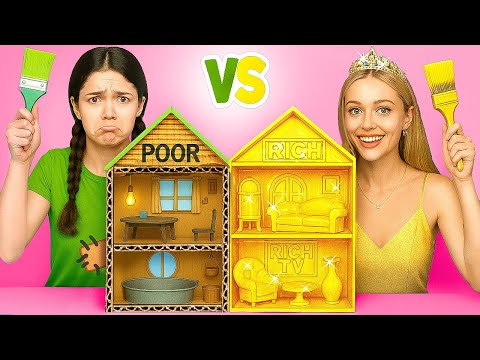 Видео: 💵 КАК СДЕЛАТЬ ДОМ ИЗ КАРТОНА 💝 Поделки из Бумаги 1 Звезда vs 5 Звёзд