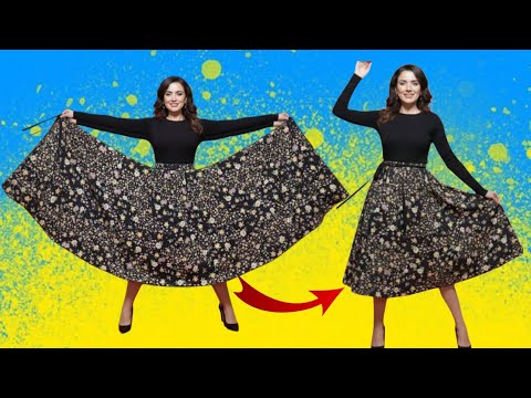 Видео: 💥Очень простая раскройка и пошив юбки всего из 1 метра ткани / БЕЗ РЕЗИНКИ И МОЛНИИ