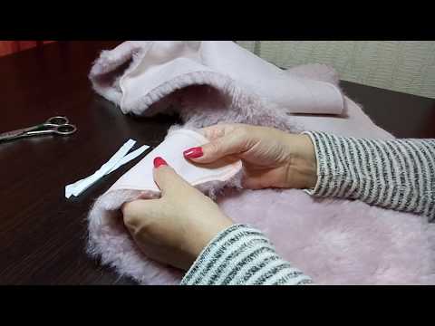 Видео: Как сшить шубу из ЭКО-МЕХА. Обработка вытачки / Ручной скорняжный шов