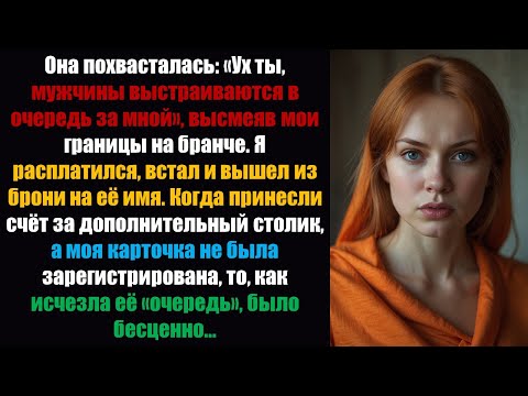 Видео: Она похвасталась: «Ух ты, мужчины выстраиваются в очередь за мной», после того как посмеялась над...