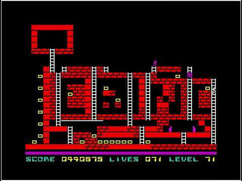 Видео: ZX Lode Runner level 71 Прохождение 71 уровня