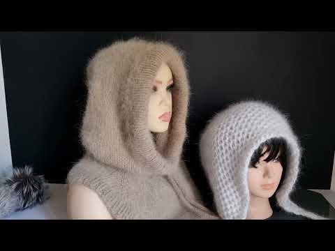 Видео: Капор с манишкой, шапочка чепчик.