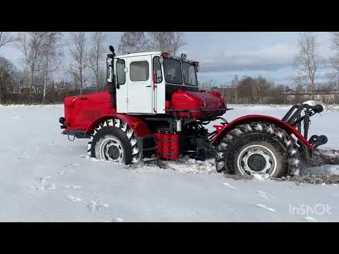 Видео: Трактор Кировец к-700, горбатый!!!После полного ремонта. На испытаниях по снегу )