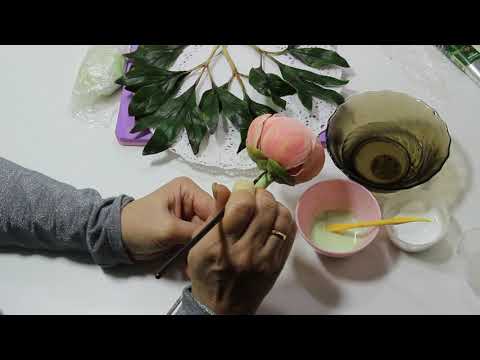 Видео: Сборка цветка пиона ,