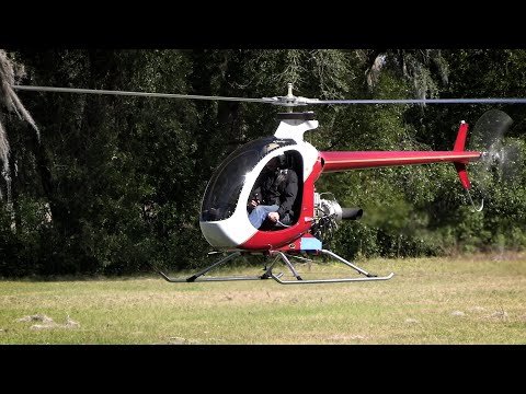 Видео: Вертолет Mosquito — процедура запуска реактивного двигателя и испытательный полет!