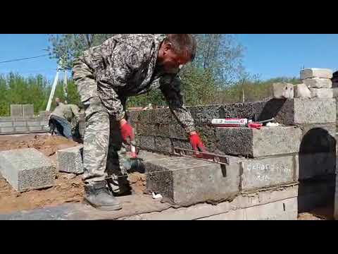 Видео: ложим арболит. начало.