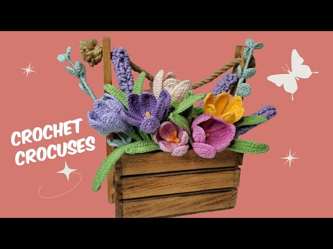 Видео: МК Как Связать Крокусы Крючком?! Вязаные Цветы! Виктория Вяжет