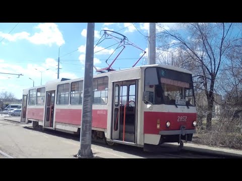 Видео: Трамвайный маршрут 2. Школа №36 - Детский центр. Обратное направление