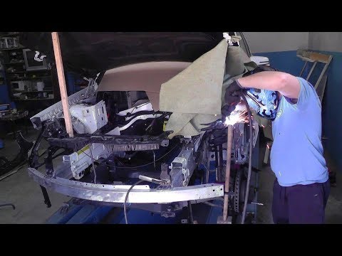 Видео: Mercedes-Benz GLK. Сварочные работы. Наборка. финиш.