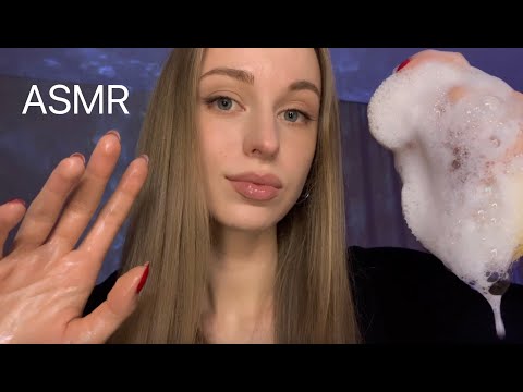 Видео: [АСМР] МАСЛЯНЫЙ и ПЕННЫЙ Массаж Лица, Головы, Шеи и Плеч 🩵🫧 ASMR Oil and Foam MASSAGE 😴🫧