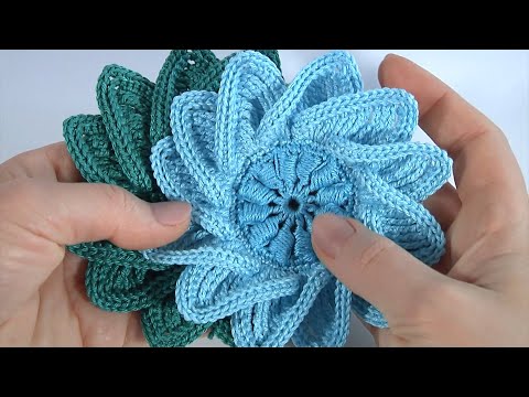 Видео: Так ВЫ точно ещё не ВЯЗАЛИ/Вязание КРЮЧКОМ супер ЛЕПЕСТКОВ/Нежный ЦВЕТОК крючком