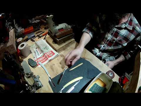 Видео: Реставрация ржавой  бритвы  Заводская риска