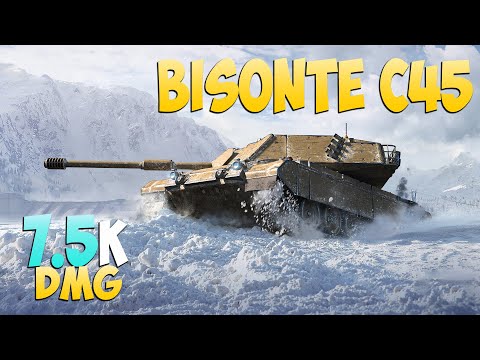 Видео: Bisonte C45 - 5 Kills 7.5K DMG - Хорошая игра! - Мир Танков