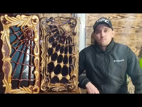 Видео: Нарды с 🕷пауками🕸 ручной работы ➕ процесс работы❗